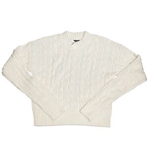 Gap Cable Knit Cropped Sweater Color New Off White Size XSmall New